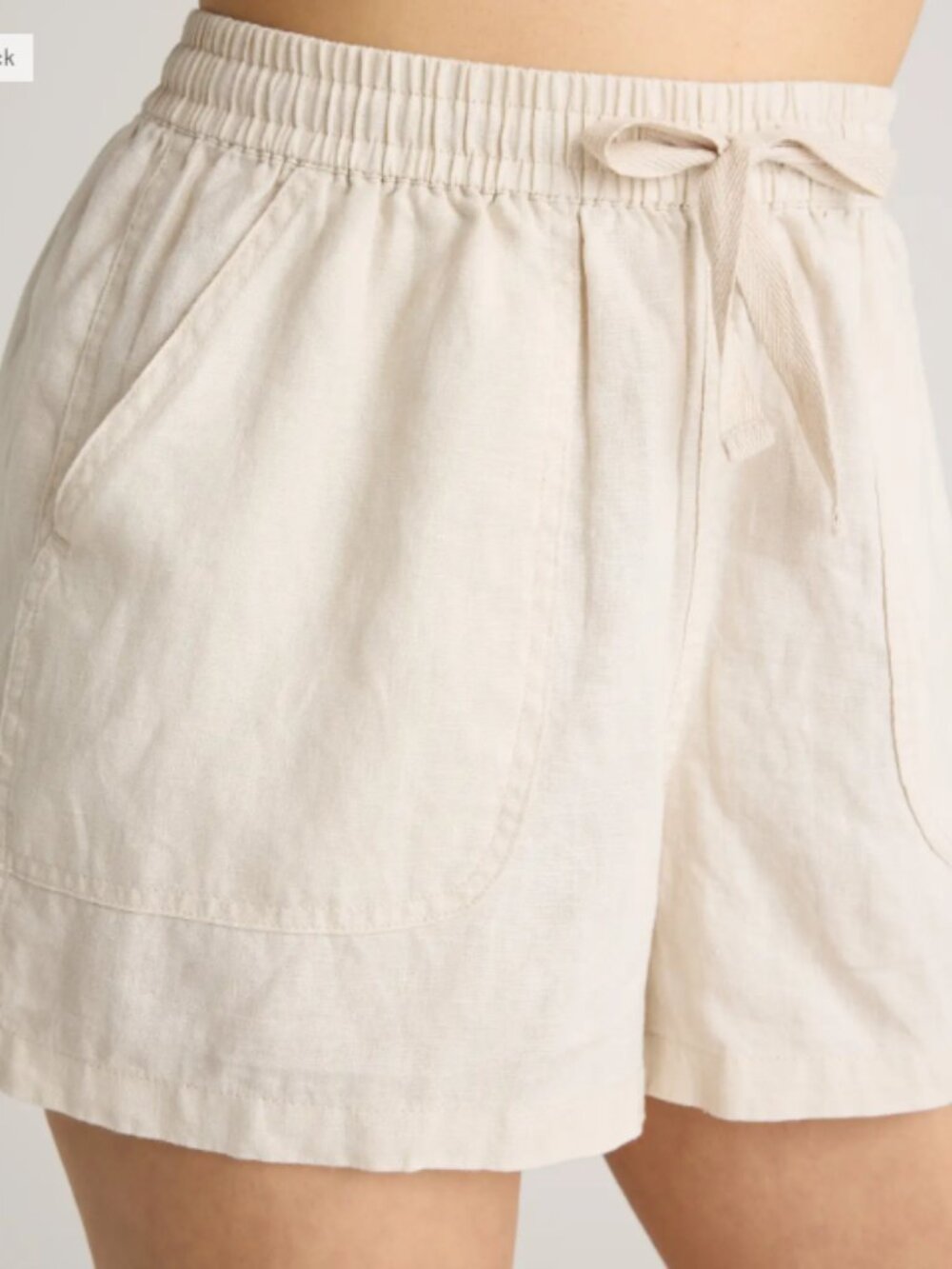 Quince linen shorts size small taupe / sand